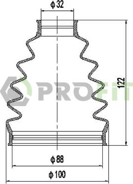 Profit 2710-0050 XLB - Bellow, drive shaft autospares.lv