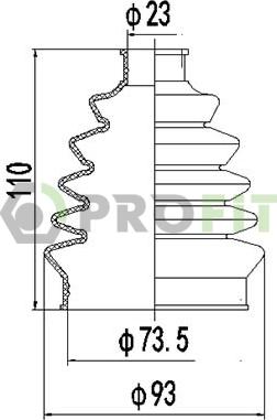 Profit 2710-0051 XLB - Bellow, drive shaft autospares.lv