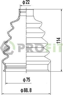 Profit 2710-0058 XLB - Bellow, drive shaft autospares.lv