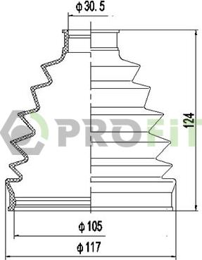 Profit 2710-0057 XLB - Bellow, drive shaft autospares.lv