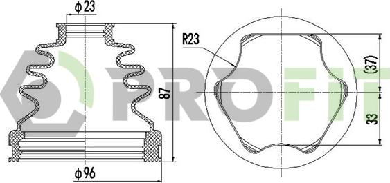 Profit 2710-0003 XLB - Bellow, drive shaft autospares.lv