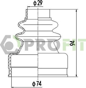 Profit 2710-0013 XLB - Bellow, drive shaft autospares.lv