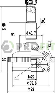 Profit 2710-1382 - Joint Kit, drive shaft autospares.lv