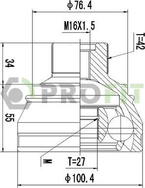 Profit 2710-3041 - Joint Kit, drive shaft autospares.lv