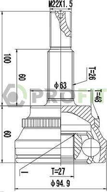 Profit 2710-3018 - Joint Kit, drive shaft autospares.lv