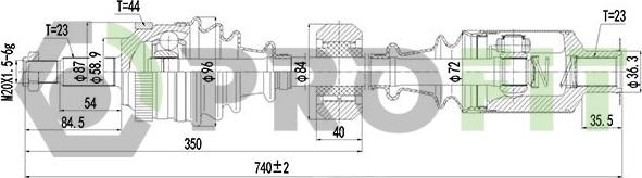 Profit 2730-0919 - Drive Shaft autospares.lv