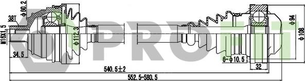 Profit 2730-0605 - Drive Shaft autospares.lv