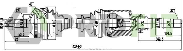 Profit 2730-0145 - Drive Shaft autospares.lv