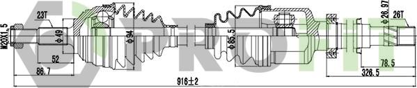 Profit 2730-0860 - Drive Shaft autospares.lv