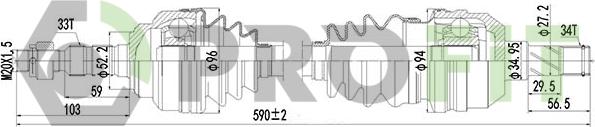 Profit 2730-0350 - Drive Shaft autospares.lv