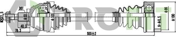 Profit 2730-0358 - Drive Shaft autospares.lv