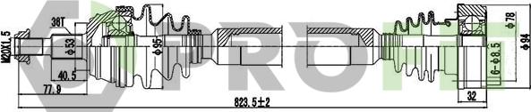 Profit 2730-0208 - Drive Shaft autospares.lv