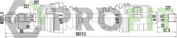 Profit 2730-0769 - Drive Shaft autospares.lv