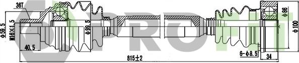 Profit 2730-0760 - Drive Shaft autospares.lv