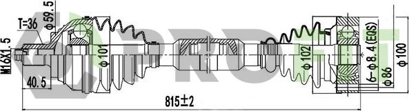 Profit 2730-0762 - Drive Shaft autospares.lv