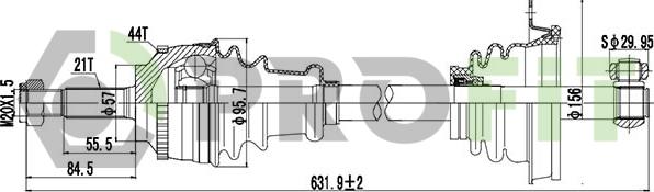 Profit 2730-0786 - Drive Shaft autospares.lv