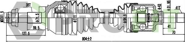 Profit 2730-1308 - Drive Shaft autospares.lv