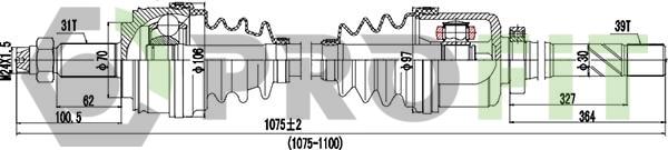 Profit 2730-3030 - Drive Shaft autospares.lv