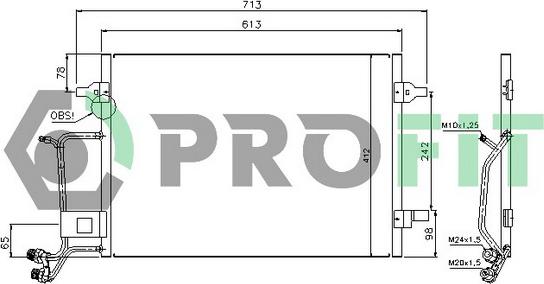 Profit PR 9540C2 - Condenser, air conditioning autospares.lv