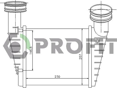 Profit PR 9559T1 - Intercooler, charger autospares.lv