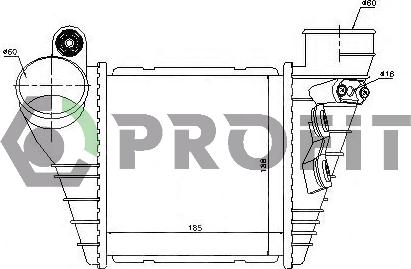 Profit PR 9558T1 - Intercooler, charger autospares.lv