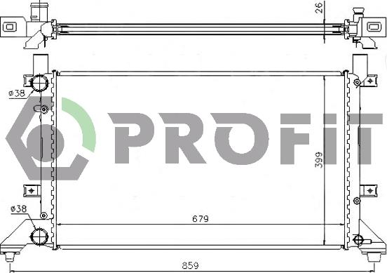 Profit PR 9567A8 - Radiator, engine cooling autospares.lv