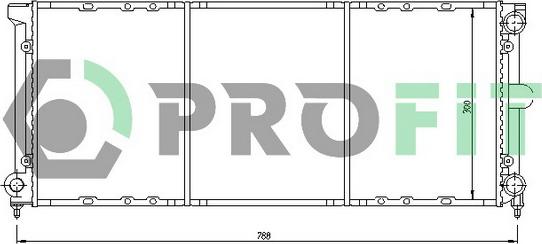 Profit PR 9537A1 - Radiator, engine cooling autospares.lv