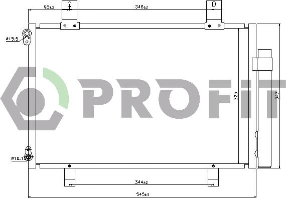 Profit PR 9210C1 - Condenser, air conditioning autospares.lv