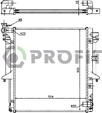 Profit PR 4015A2 - Radiator, engine cooling autospares.lv