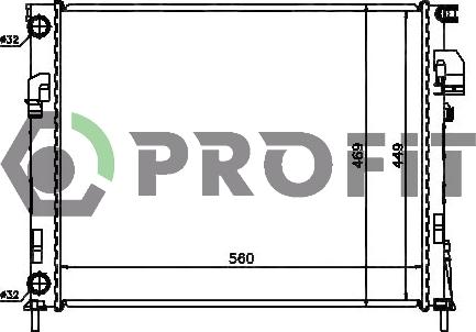 Profit PR 5058A5 - Radiator, engine cooling autospares.lv