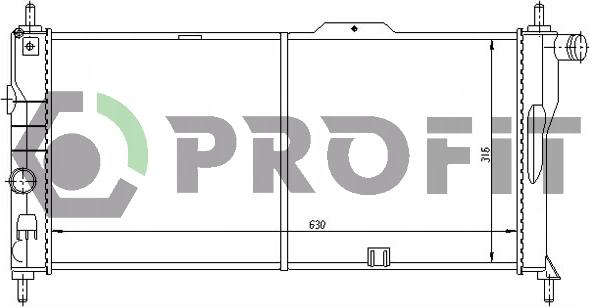 Profit PR 5052A3 - Radiator, engine cooling autospares.lv