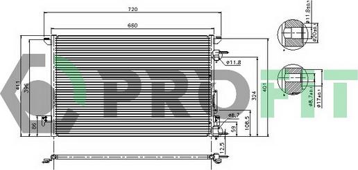 Profit PR 5081C1 - Condenser, air conditioning autospares.lv
