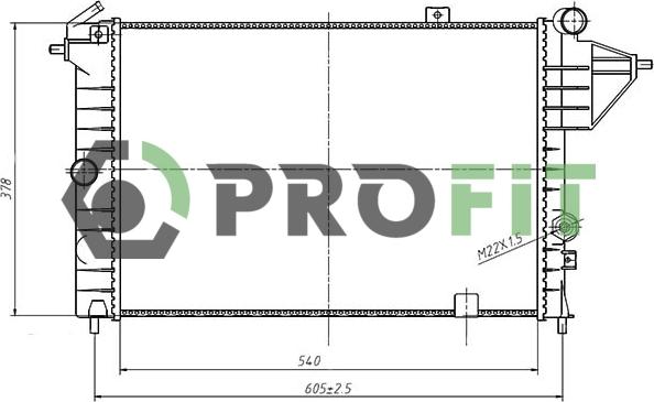 Profit PR 5076A4 - Radiator, engine cooling autospares.lv