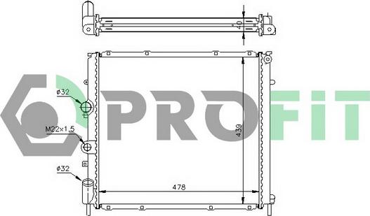 Profit PR 6046A1 - Radiator, engine cooling autospares.lv