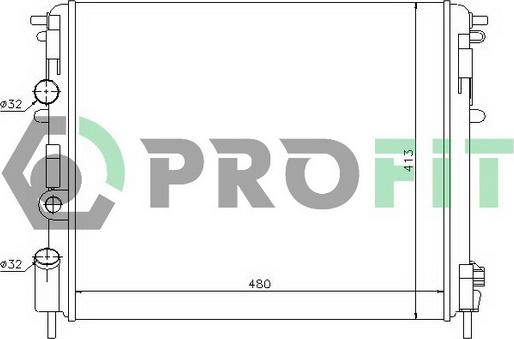 Profit PR 6037N3 - Radiator, engine cooling autospares.lv