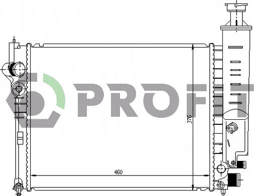 Profit PR 0540A3 - Radiator, engine cooling autospares.lv