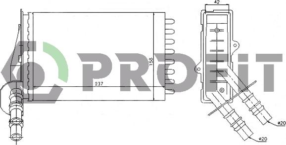 Profit PR 0540N7 - Heat Exchanger, interior heating autospares.lv