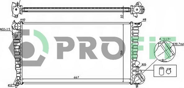 Profit PR 0547A1 - Radiator, engine cooling autospares.lv