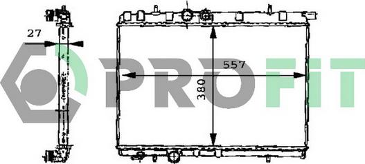 Profit PR 0510N1 - Radiator, engine cooling autospares.lv