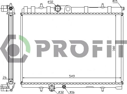 Profit PR 0521A1 - Radiator, engine cooling autospares.lv