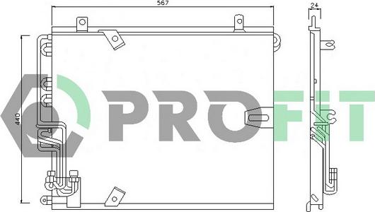 Profit PR 0060C1 - Condenser, air conditioning autospares.lv