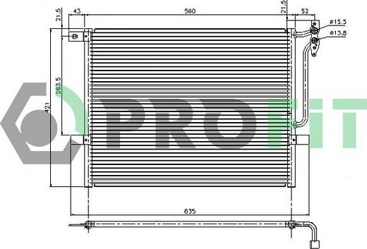 Profit PR 0061C1 - Condenser, air conditioning autospares.lv