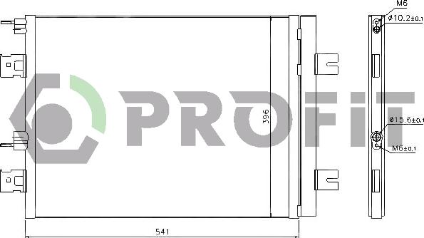 Profit PR 1901C3 - Condenser, air conditioning autospares.lv