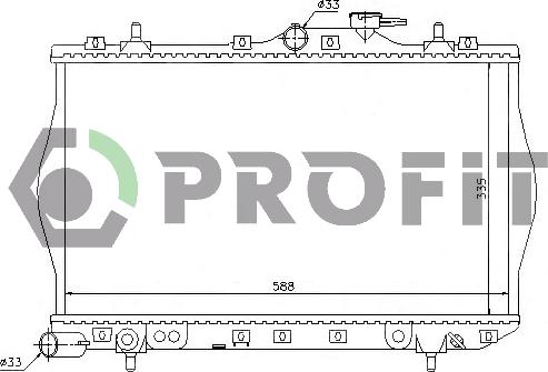 Profit PR 1804A3 - Radiator, engine cooling autospares.lv