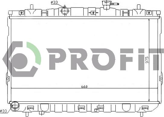 Profit PR 1806A1 - Radiator, engine cooling autospares.lv