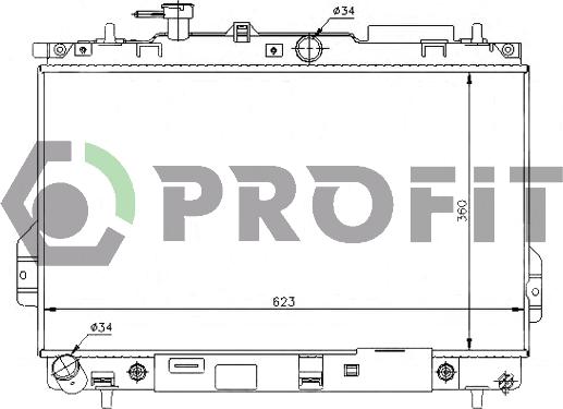 Profit PR 1806A3 - Radiator, engine cooling autospares.lv