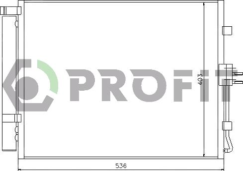 Profit PR 1312C3 - Condenser, air conditioning autospares.lv