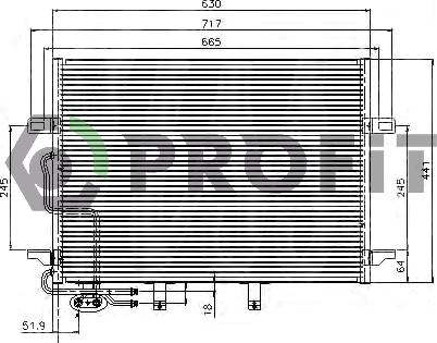 Profit PR 3510C3 - Condenser, air conditioning autospares.lv