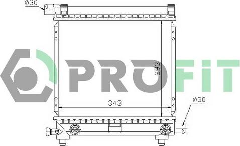 Profit PR 3524A5 - Radiator, engine cooling autospares.lv