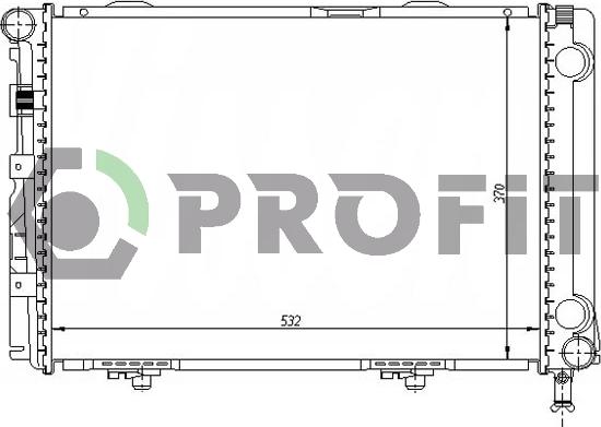 Profit PR 3524A6 - Radiator, engine cooling autospares.lv